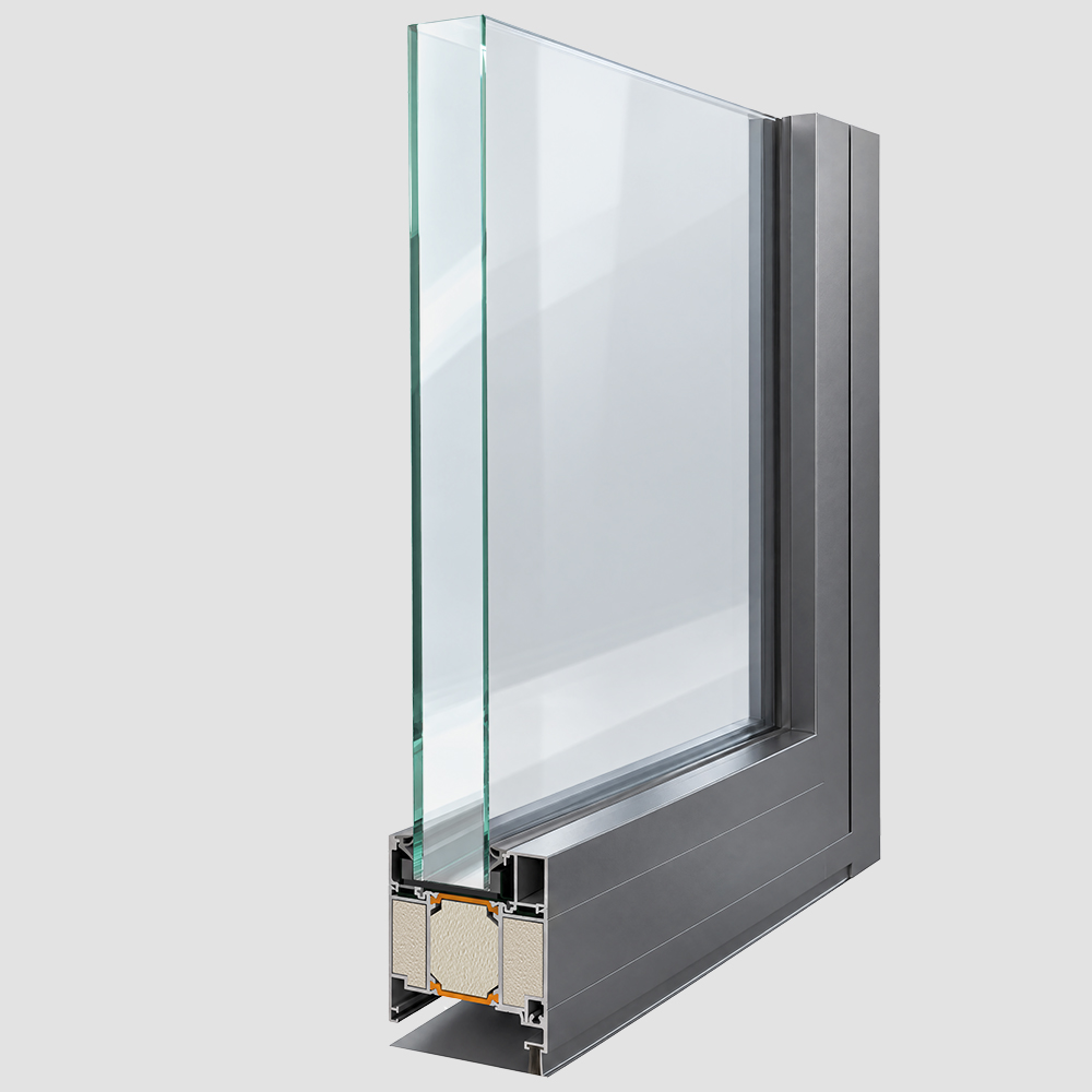 LR-5500D-FR fire-resistant door vertical profile section