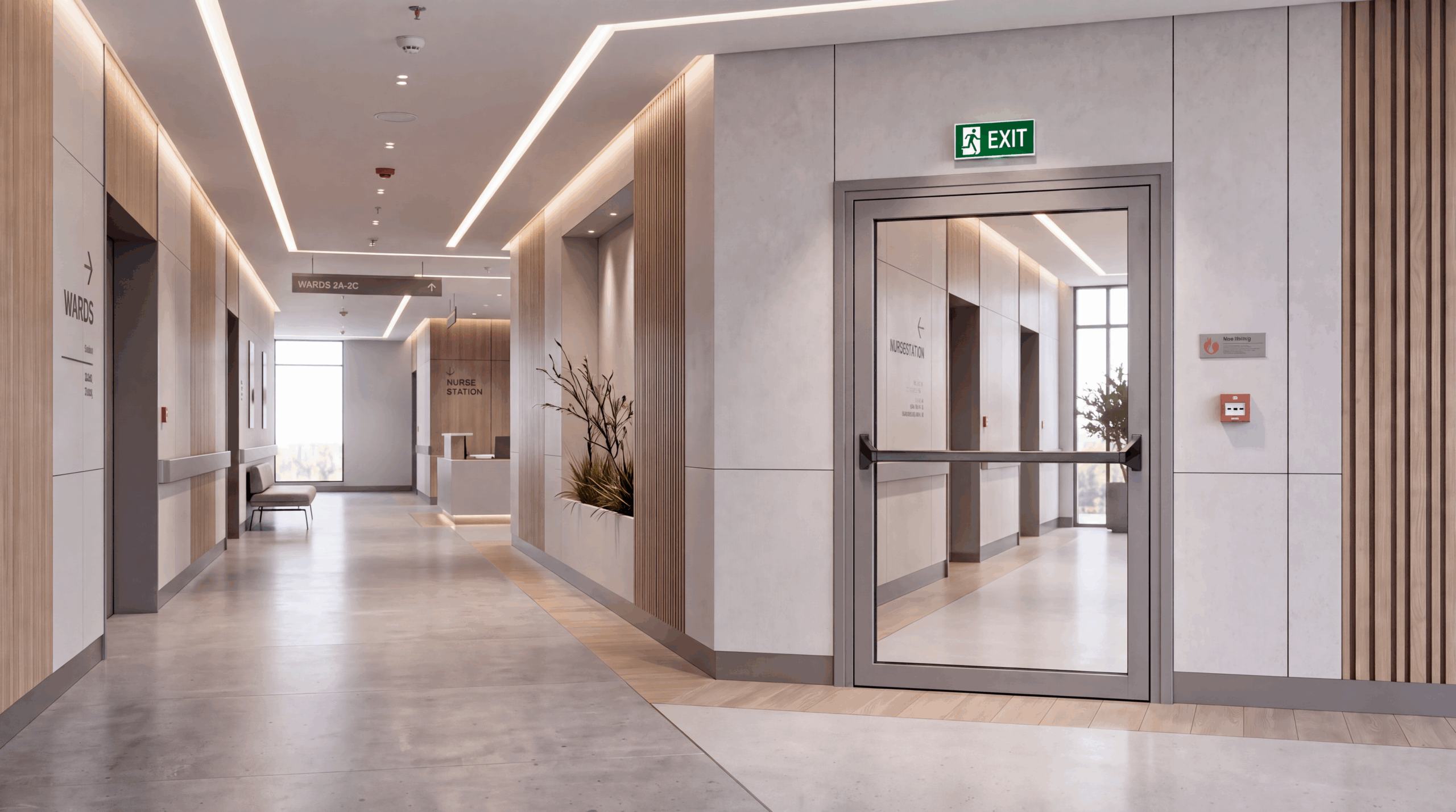 LR-5500D-FR fire-resistant door system architectural application
