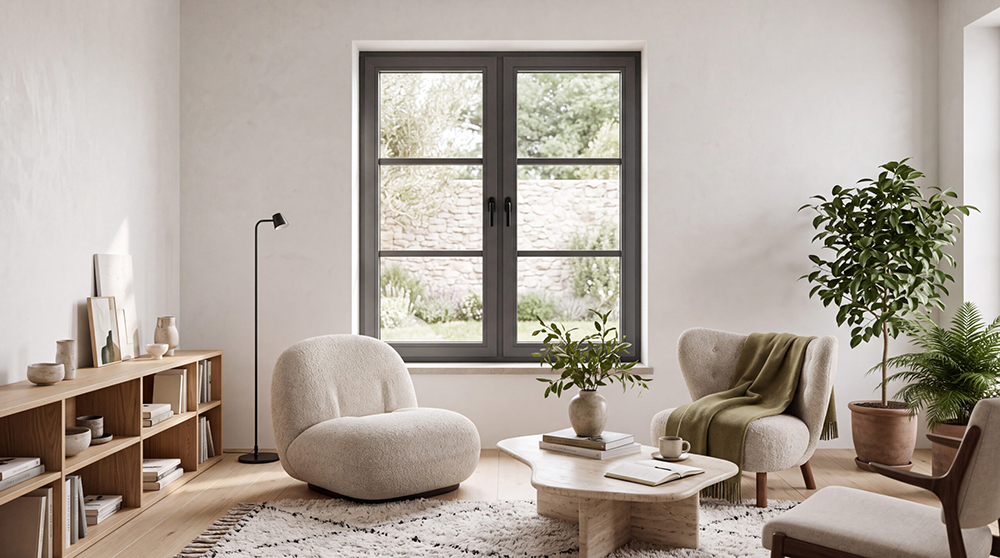 GLR-54 SL insulated inward-opening window system application